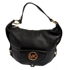 Michael Kors Handbag Black Leather Tote ShoulderBag Purse Crossbody Fully lined